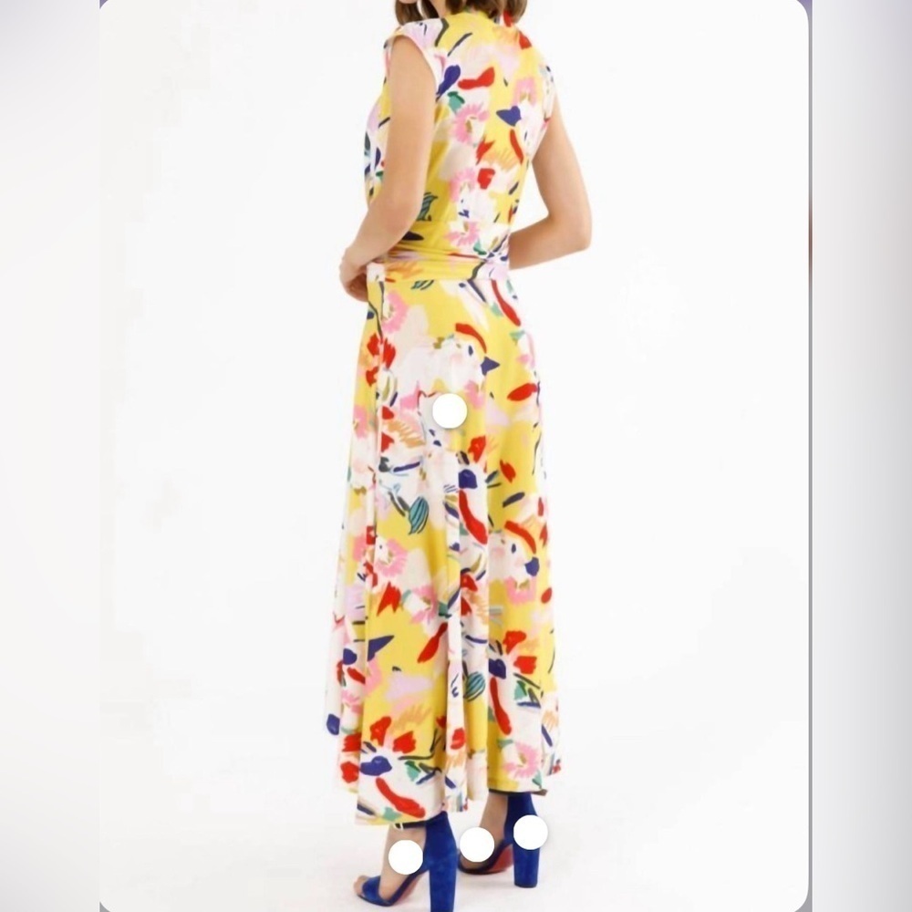 ISLE by Melis Kozan Floral High-Low Wrap Style Maxi Dress - Picture 2 of 9